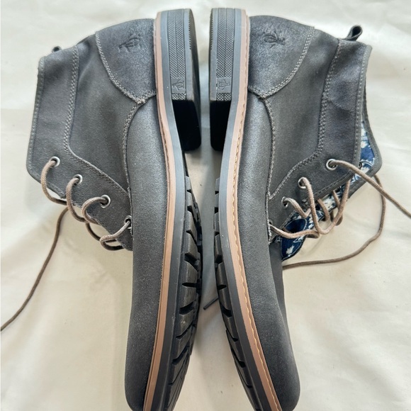 Original Penguin Leather Chukka Boots Gray Men’s Size 12 Casual Lace Up - Picture 6 of 7